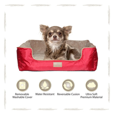 Yappy Dakota Small Dog Bed | Red - Dog Nappers Dog Beds