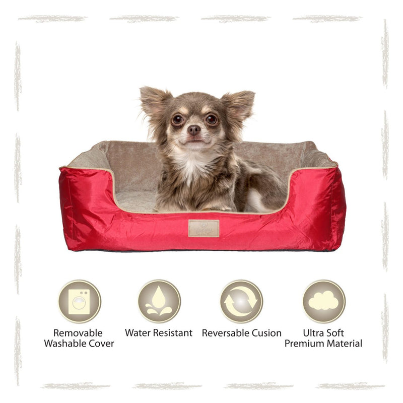 Yappy Dakota Small Dog Bed | Red - Dog Nappers Dog Beds