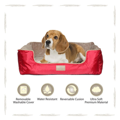Yappy Dakota Medium Dog Bed | Red - Dog Nappers Dog Beds