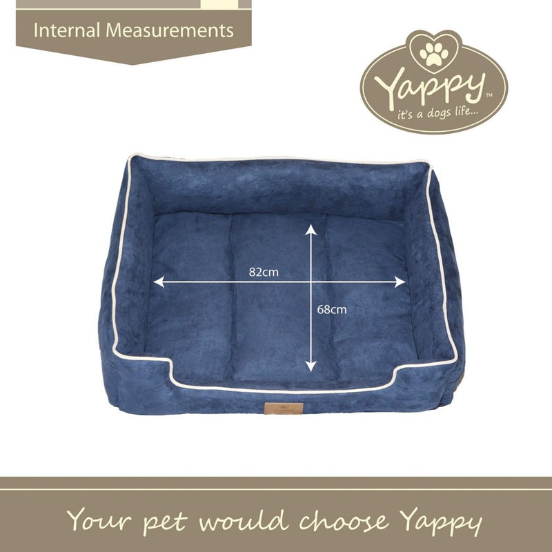 Yappy Dakota X Large Dog Bed | Navy Suede
