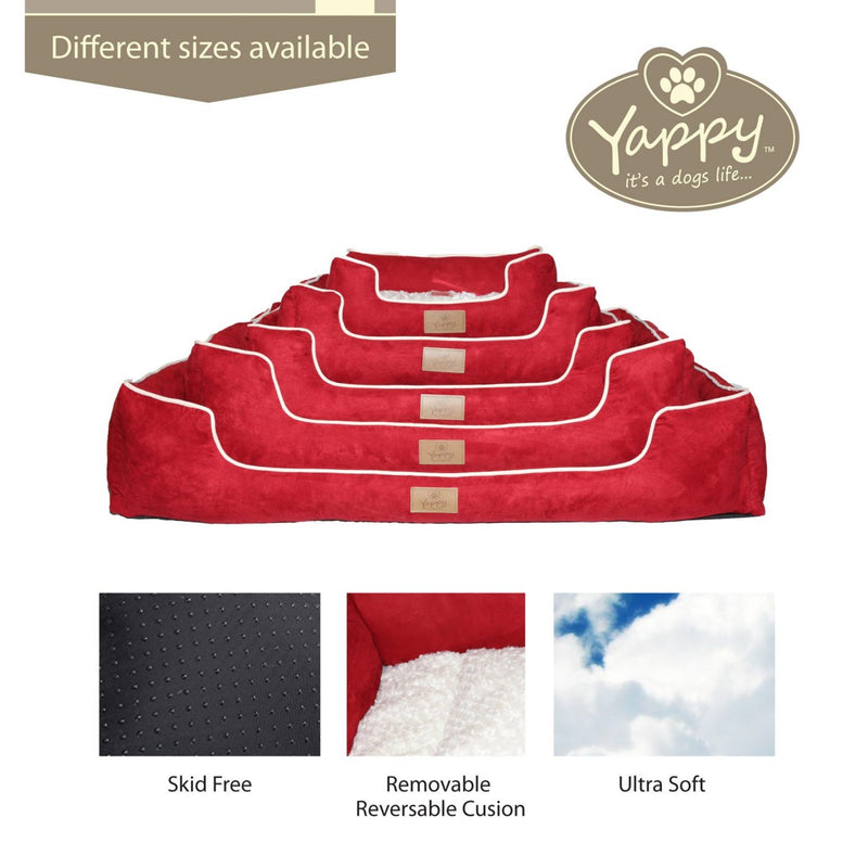 Yappy Dakota Small Dog Bed | Red Suede