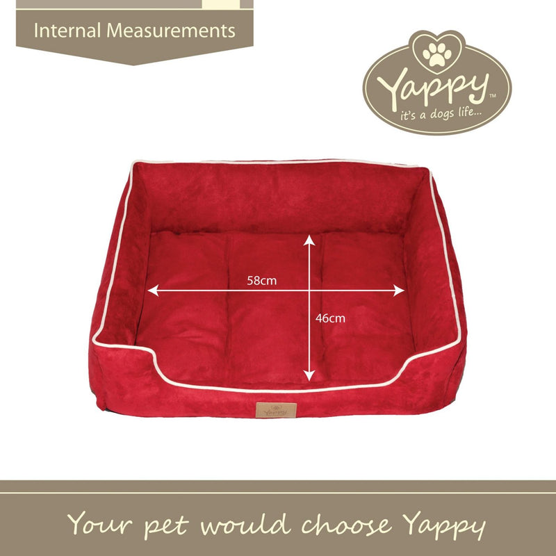 Yappy Dakota Medium Dog Bed | Red Suede