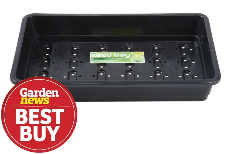Standard Seed Tray Black With Holes