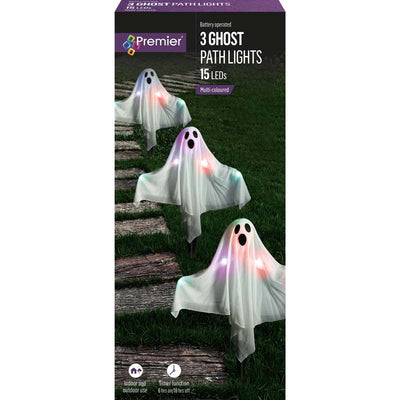 3 Ghost Path Lights Halloween Decoration 