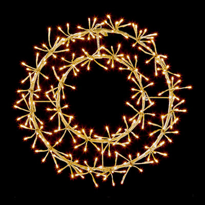 45CM Christmas Cluster Light Wreath 256 LED