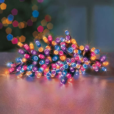 Battery Operated Fairy Lights in Rainbow Colours 600 LEDs