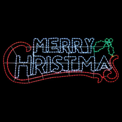 2M Merry Christmas Sign Rope Light with 600 LED's