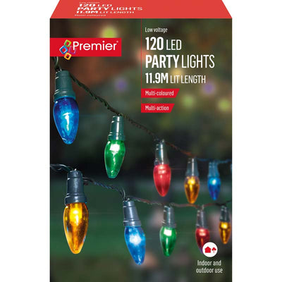 Multicoloured Party String Lights 120 LEDs