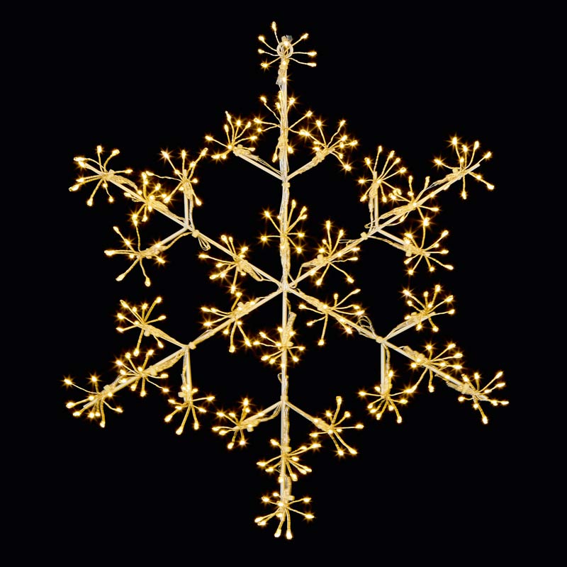40CM Snowflake Christmas Decorations - Warm White LEDs