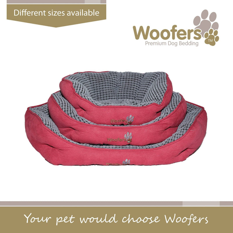 Woofers Lagan Medium Dog Bed | Red & Grey
