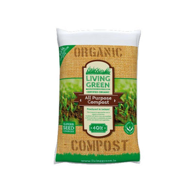 Living Green All Purpose Compost 40ltr bag certified organic
