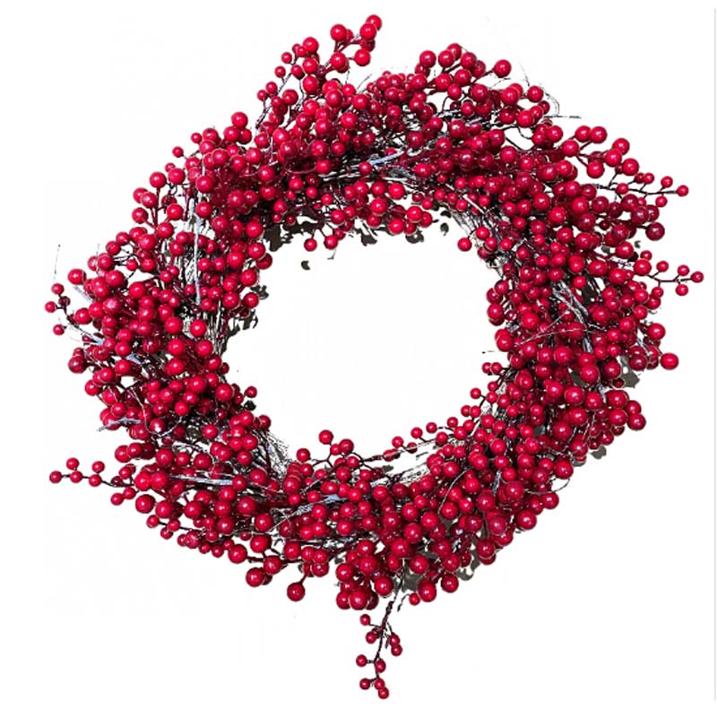 60CM Christmas Eternal Red Berry Wreath