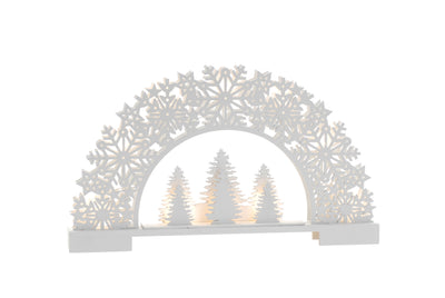 White Laser Cut Snowflake Arch - 45cm BO
