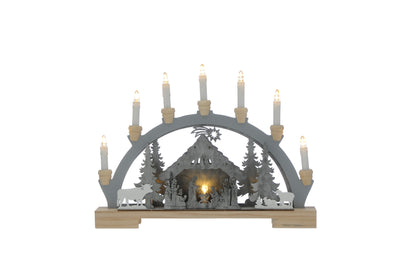Wooden Nativity Candle Bridge - 45cm BO