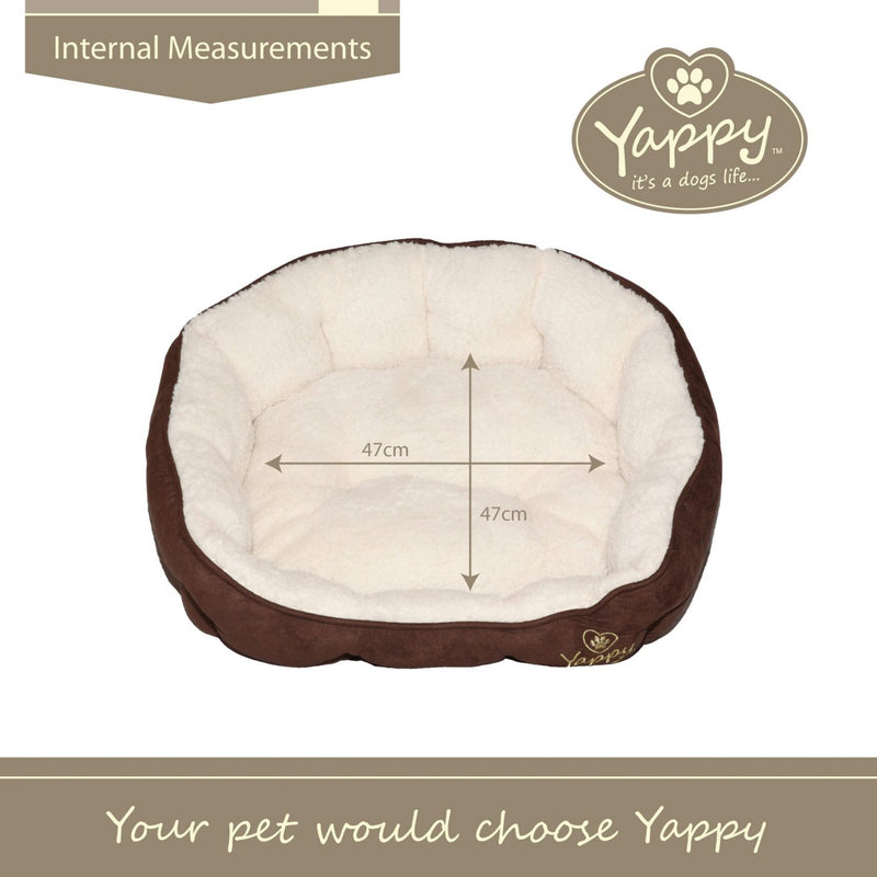 Yappy Roxy Small Dog Bed Donut | Brown