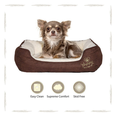 Yappy Roxy Small Dog Bed | Brown - Dog Nappers Dog Beds