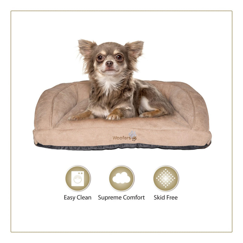 Woofers Suir Small Dog Bed | Tan - Dog Nappers Dog Beds