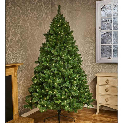 Pre Lit Christmas Tree with dew drop details in Sitting Room