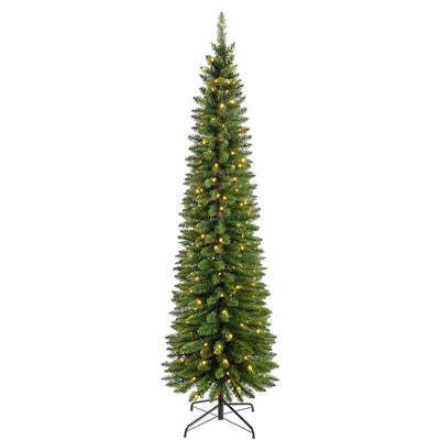 Slim Artificial Christmas Tree Pre Lit