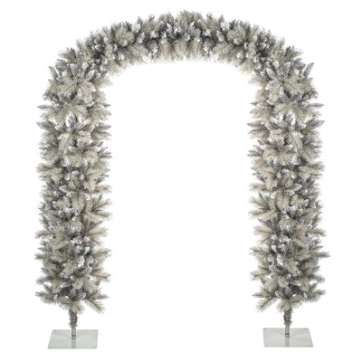Silver Tipped Christmas Tree Arch
