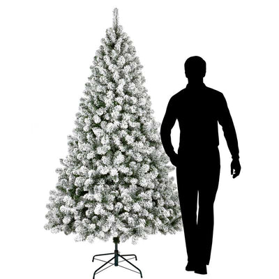 8FT Flocked Woodcote Spruce Artificial Christmas Tree