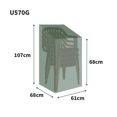 stacked garden chair covered with bosmere ultimate collection.