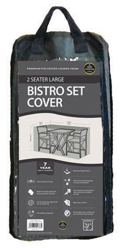 2 Seater Large Bistro Set Cover Black                       