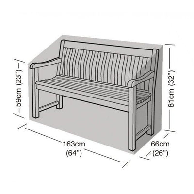 3 Seater Bench Cover Black