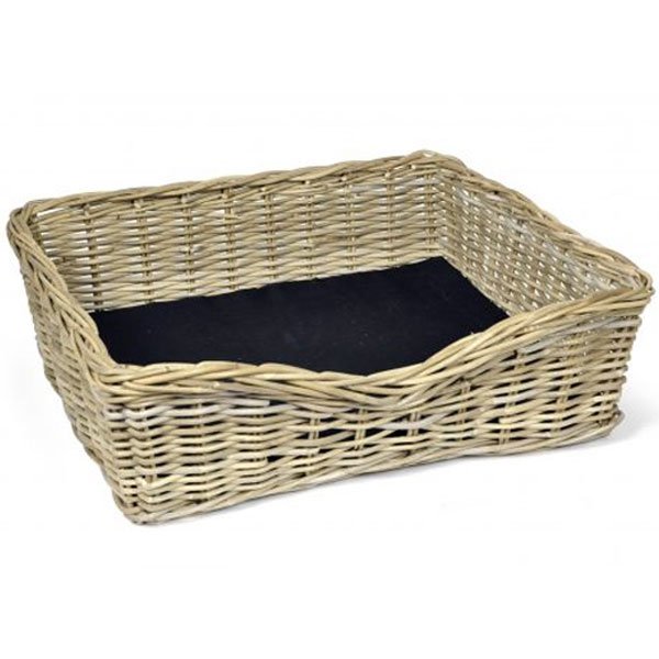 Woofers Wicker Dog Bed Basket | Rectangular Extra Large