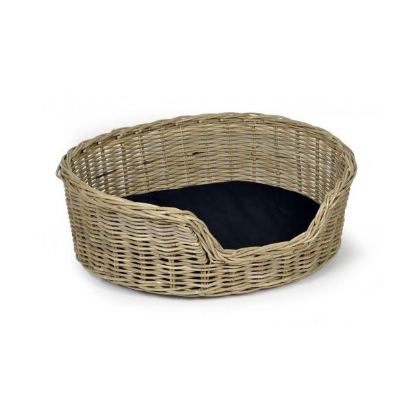 Woofers Wicker Dog Bed Basket  | Round