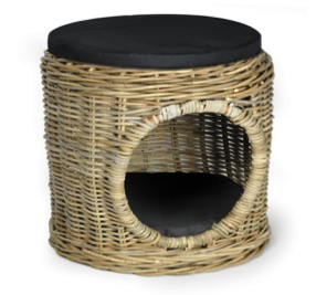 Woofers Wicker Cat Bed Basket | Pouf - Dog Nappers Dog Beds