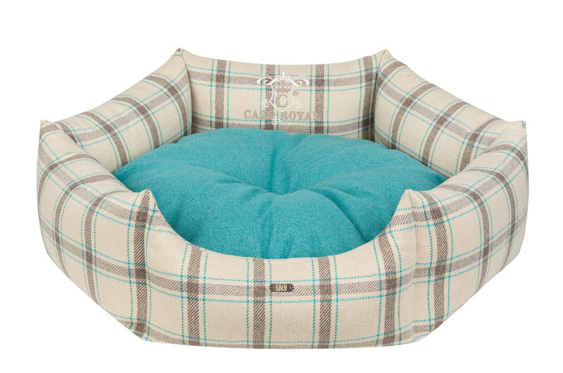 Cazo Royal Line Dog Bed Round | Teal - Dog Nappers Dog Beds